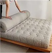 Japanese Futon Cotton Fill Foldable Mattress - Single/Double Roll Up Tatami for Bedroom/Living/Floor/Tent Mat/Guest (Color: A, Size: 90x190cm)