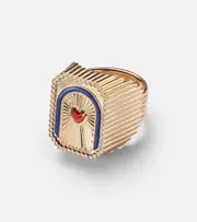 [Marie Lichtenberg] Marie Lichtenberg Heart Mini Scap 18kt gold ring with diamonds L 1/2 gold