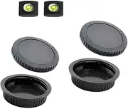 Body Cap & Rear Lens Cover for Canon EOS EF/EF-S Lens for 5D Mark IV/III/II, 6D Mark II/I, 90D 80D 77D 70D, 4000D 1500D 1300D 1200D 1100D 800D 750D 760D 700D 650D 600D 550D 500D 450D 250D 200D 100D