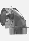 4" Close Elbow Dryer Vent 010151 w/ Clamp - 90° Bend for Vented Dryers
