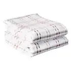 Royale Mocha Checkered Cotton Kitchen Towel (Set of 2)