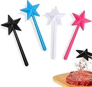 4 Pcs Magic Salt and Pepper Shakers - Star Salt Shaker and Fairy Salt and Pepper Wand Shakers - Kitchen Accessories (Sharp Angled)