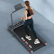 BLACK LORD Foldable Walking Pad Treadmill 2.3HP with Hand Rail, FW40-H Model, Exercise Machine Fitness Equipment Under Desk with Bluetooth APP Remote Control, Grey