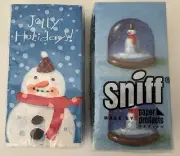 Set of 2 Winter Holiday Snowman Pocket Tissues Resealable Travel Pack, 2 Designs