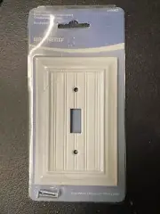Brainerd Beadboard Pure White Single Switch Wall Plate 3974982 Lighting Hardware