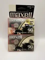 2-Pack Maxell UR 90 Minute Normal Bias Blank Audio Cassette Tapes NEW & SEALED!