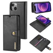 DG.Ming iPhone 14 Detachable Classic Folio Wallet Case Cover Apple [Black]