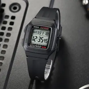 【CASIO 卡西歐】F-201WA 潮流流線方塊多功能電子運動手錶