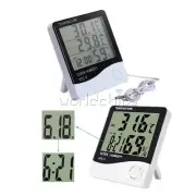 HTC-1 HTC-2 LCD Thermometer Hygrometer Weather Temperature Humidity Alarm Clock