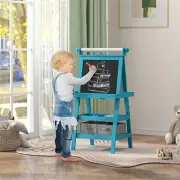 Double Sided Easel for Kids Art and Drawing Activity Chalkboard and Whiteboard