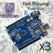 3x NEW Compatible with Arduino UNO R3 IDE, ATmega 328P CH340 R3 Board US Seller