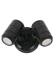 LEDlux Secure 2 Light LED Colour Switch Flood Light in Black