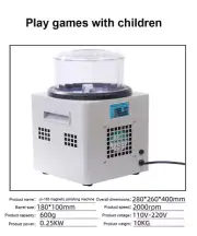 Magnetic Tumbler Jewelry Polisher Machine 180mm KT185 Time Control 110V 2000PRM