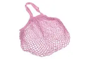 Sachi Cotton String Bag Long Handle - Pastel Pink