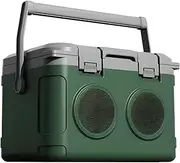 Insulated Cooler Box with Bluetooth Speaker, 22 Quart，48-60 Hours Ice Retention, Portable Handle, Outdoor Camping Cooler for BBQs, Beach, Hiking