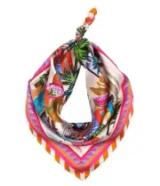 NWT ECHO Positano Silk Bandana - Pink Hibiscus, EN1444