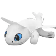 How to Train Your Dragon Toothless Little Flying Dragon Doll Decor for Car Motorcycle Helmet Trim Suction Cup 27CM B White