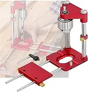 Woodworking Drill Locator in 2021, Portable Drilling Locator, Adjustable Drilling Guide, Mini Bench Drill Press Machine with High Speed, Ideal Gifts for Fathers and Husbands, Red