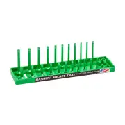 Hansen Global 1403 1/4" Dr. SAE/Standard Socket Holder Organizer Tray - Green
