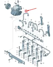 VOLKSWAGEN CRAFTER 2F MK1 Fuel Pressure Pipe 076130321 NEW GENUINE