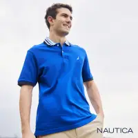 在飛比找momo購物網優惠-【NAUTICA】男裝 撞色衣領短袖POLO衫(藍色)