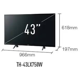 💻 私訊最低價 TH-43LX750W 電視 薄型電視 4K LED 電視 國際牌電視 Panasonic 43吋電視