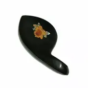 4/4 Size Violin Ebony Chinrest Abalone Shell Conch Flower Inlaid Natural Wood