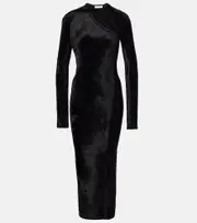 [Alaia] Alaïa Velvet midi dress AU 8 black