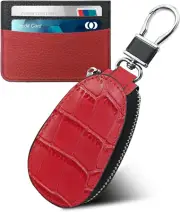 Luckycoin Universal Hanging Waist crocodile pattern Leather Car Key Fob Case ...