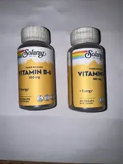 2x Solaray B-6 100 Two Stage Time Release 60 Capsules Each Exp 01/2027
