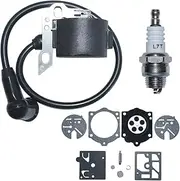 AUMEL Ignition Coil Spark Plug Repair Rebuild Kit for Stihl 015 015AV 015L Chainsaw 1114 404 3200