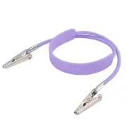Dental Patient Bib Clip Chain Napkin Holder Flexible Coil Widened Silicone Strap