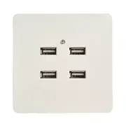 USB Wall Mounted Socket PC Tin-Phosphor Bronze For Home Office Public Place