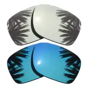 Silver Mirrored&Ice Blue Polarized Replacement Lenses for-Oakley Proxy OO9312