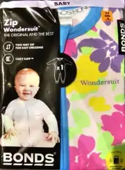 Bonds Baby 2-Way Zip Wondersuit - Size 00 (3-6 months)