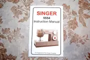 Rare LARGE-PRINT English-Edition Instructions Manual, Singer Sewing Machine 5554
