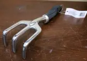 Garden Hand Cultivator Rake Tool; Triple Claw Aluminum Head Fully Polished