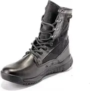 [CLSQLXYJZC] Men's Light High-top Combat Shoes, Comfort Durable Odor-proof Non-slip Breathable Tactical Boots, for Outdoor Lace-up Sports Rubber Sole Hiking Shoes