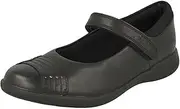 [Clarks] Etch Beam Kids Black Leather Girls Mary Jane School Shoes