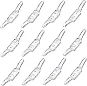 HIAKDOFT 12Pcs Double Positioning Hooks for Roller Curtains Retainers for Shutters Roman Shades and Vertical Blinds Curtain Accessories for Home Use