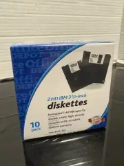 New sealed Office Depot Diskettes 10-Pack 2HD IBM 3 1/2in 1.44MB