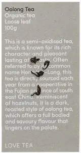 LOVE TEA Organic Oolong Tea Loose Leaf 100g
