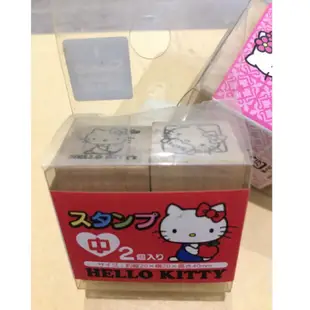 【豆豆Toy】日本木頭印章.Hello Kitty.凱蒂貓印章.方形印章*2.全新現貨