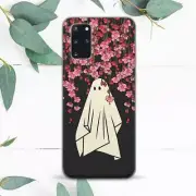 Halloween Ghost Flowers Pink Case For Samsung Note 20 S10 S20 S21 S22 S23 S24 FE