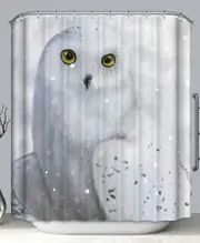 Snowy White Owl Shower Curtain