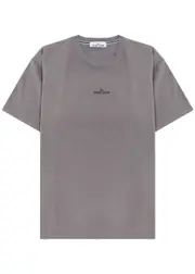 Stone Island Logo-print Cotton T-shirt - Grey XL