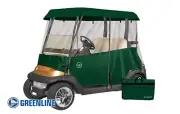 Drivable Golf Car Cart Enclosure Cover for 2 Person Cart - Forrest Green Color