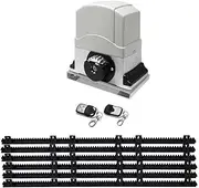 Lockmaster Sliding Gate Opener, Electric Home Security Door Lock, 1200kg 6m Rails 2 Remotes 450w Motor Automatic IP44 Water-resistant Covers Rolling Garage