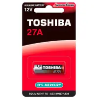 在飛比找PChome24h購物優惠-【東芝Toshiba】27A高伏特 鹼性電池12V電池1粒裝