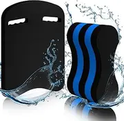 Motionchic 2 Pcs Swimming Kickboard Pull Buoy Set Training Aid Float Pull Buoy Leg Float Swimming Training Equipment Accessories for Hand Leg Adults Children Beginners Exercise Fitness